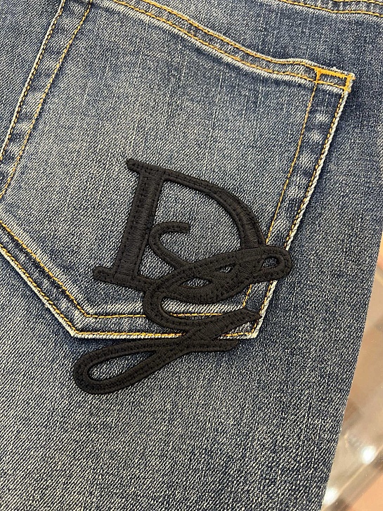 Мужские синие джинсы Dolce & Gabbana slim fit Premium