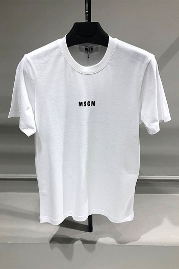Мужская белая футболка MSGM   