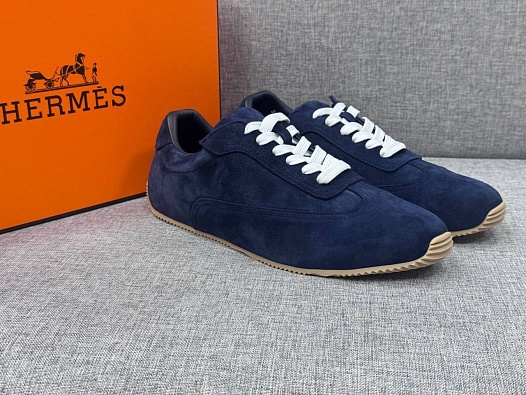 Мужские замшевые кроссовки Hermes Master   