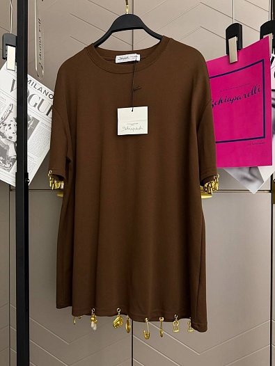 Женская базовая футболка Schiaparelli premium - Brown   