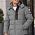 Утеплённая драповая куртка Moncler серого цвета