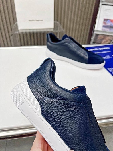 Мужские кроссовки Ermenegildo Zegna Triple Stitch - Navy   
