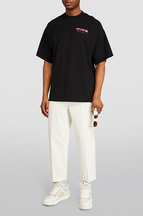 Мужская чёрная футболка Palm Angels Ski Club