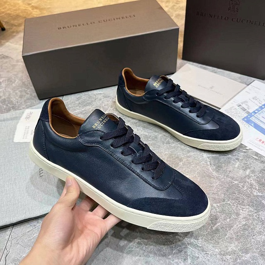 Мужские комбинированные кроссовки Brunello Cucinelli