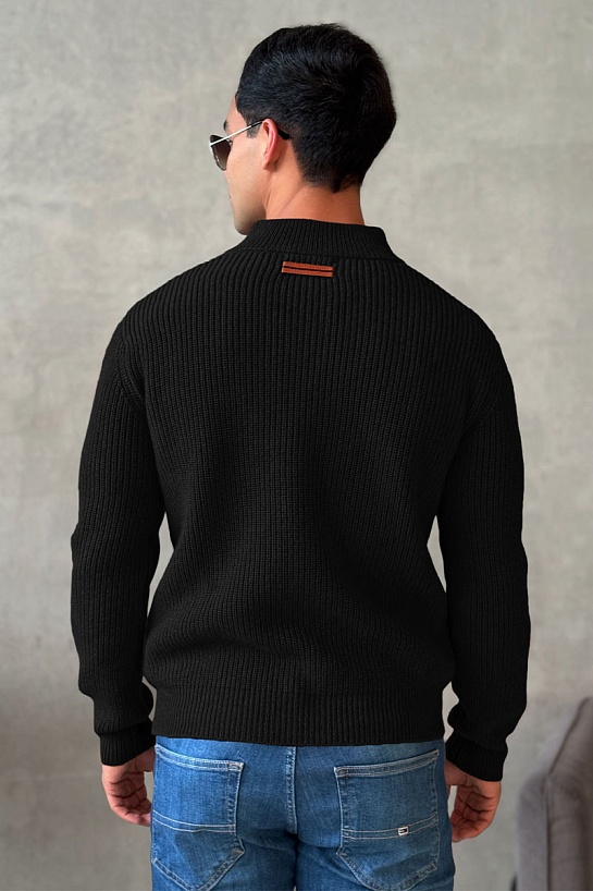 Свитер на молнии Zegna Premium - Black