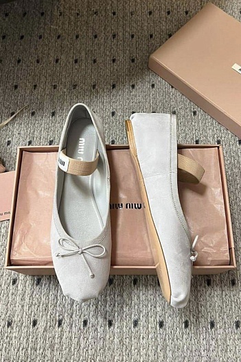 Женские замшевые балетки MIU MIU premium   