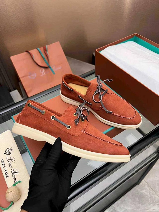 Женские замшевые лоферы Loro Piana premium