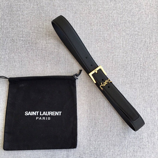 Кожаный ремень Yves Saint Laurent Cassandre (ширина 2 / 3 см)