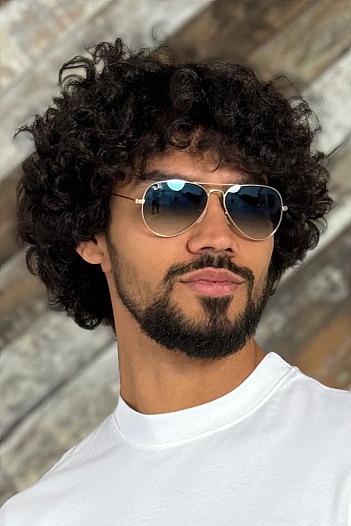 Солнцезащитные очки Ray-Ban Aviator Large Metal - Blue   