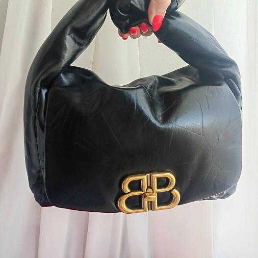 Женская сумка Balenciaga Monaco 25x20 см - Black   