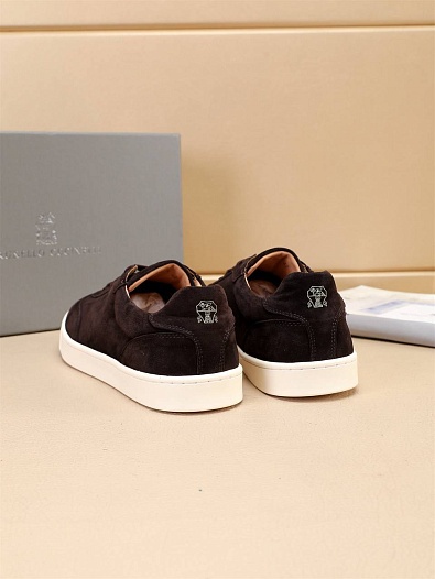 Замшевые кроссовки Brunello Cucinelli low-top - Brown   