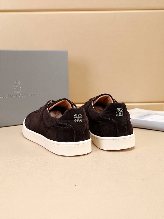 Замшевые кроссовки Brunello Cucinelli low-top - Brown
