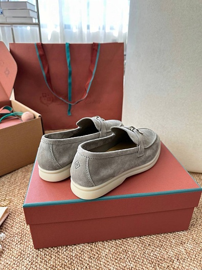 Женские замшевые лоферы Loro Piana Summer Charms Walk premium   