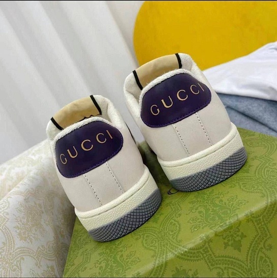 Кожаные кроссовки Gucci GG Screener - White