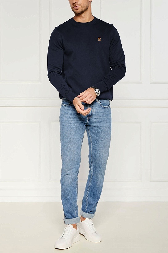 Мужской тёмно-синий свитшот Hermes