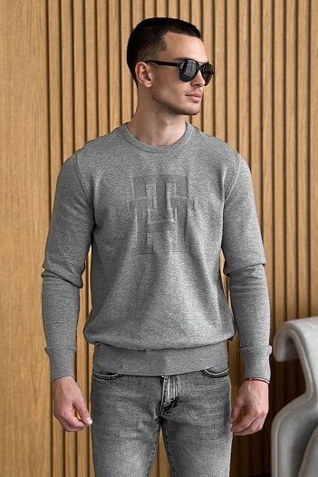 Мужской джемпер Tommy Hilfiger серого цвета   