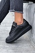 Чёрные кожаные кроссовки Alexander McQueen
