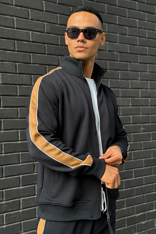 Мужская кофта на молнии Loewe Anagram - Black