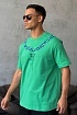 Оверсайз футболка Bottega Veneta chain print - Green