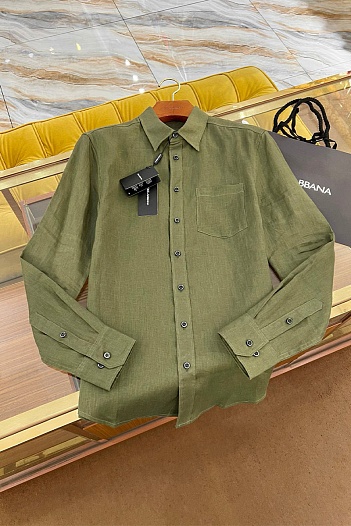 Льняная рубашка Dolce & Gabbana Premium - Khaki   