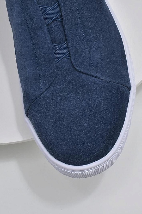 Замшевые кроссовки Ermenegildo Zegna Triple Stitch low-top - Blue