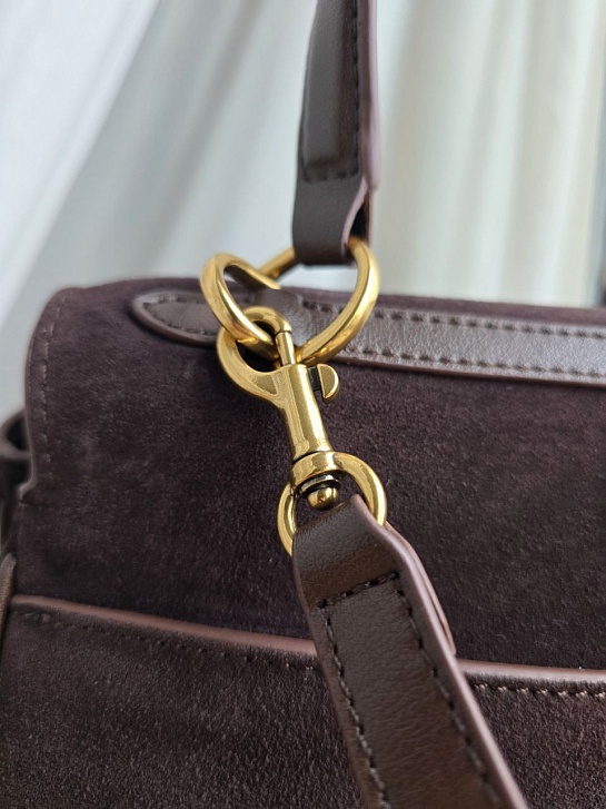 Замшевая сумка Balenciaga Rodeo Medium 35x23 см - Brown
