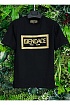 Чёрная футболка Collaboration Fendi x Versace Fendace Logo