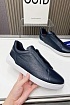 Синие кожаные кроссовки Ermenegildo Zegna