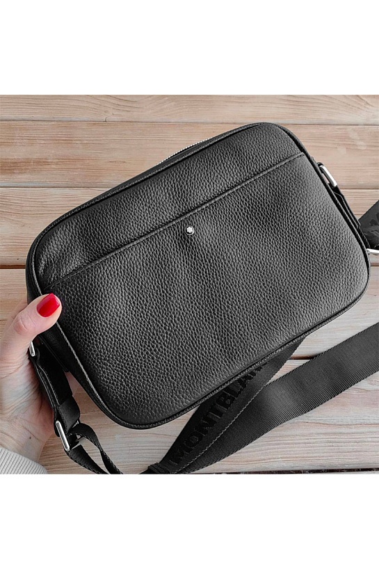 Кожаная сумка Montblanc messenger 22x15 см