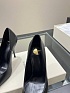 Женские кожаные туфли на каблуке Yves Saint Laurent premium