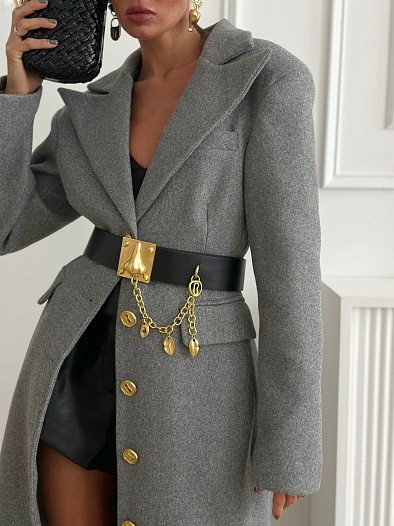 Женское пальто серого цвета Schiaparelli   