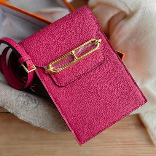 Кожаная сумка Hermes Helol 18x12 см   