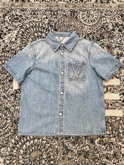 Джинсовая рубашка Louis Vuitton Premium - Dyed Indigo Blue   
