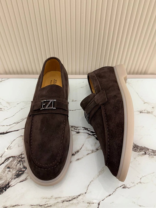 Мужские замшевые лоферы Ermenegildo Zegna