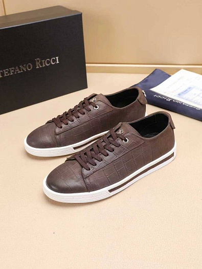 Мужские кожаные кроссовки Stefano Ricci   