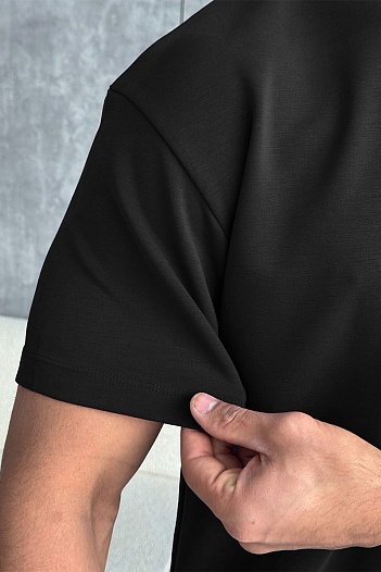 Мужская чёрная футболка Loro Piana   