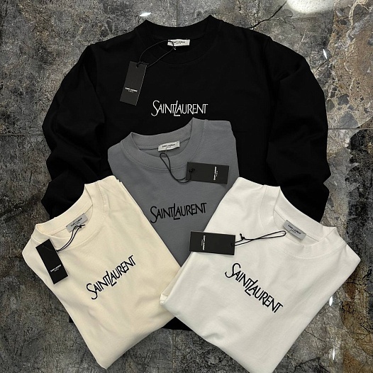 Мужской чёрный свитшот Yves Saint Laurent logo-embroidered   