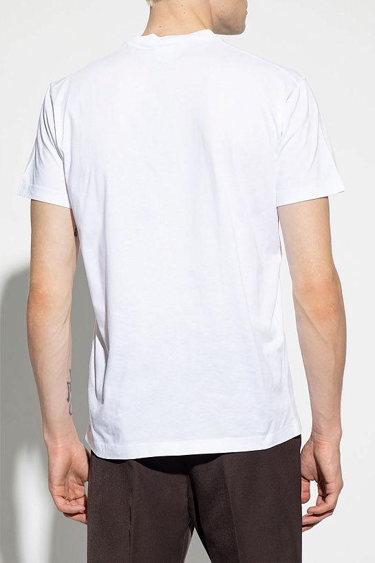 Мужская белая футболка Dsquared2 Master Trophy logo-print