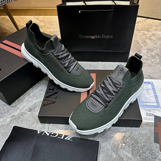 Мужские текстильные кроссовки Ermenegildo Zegna