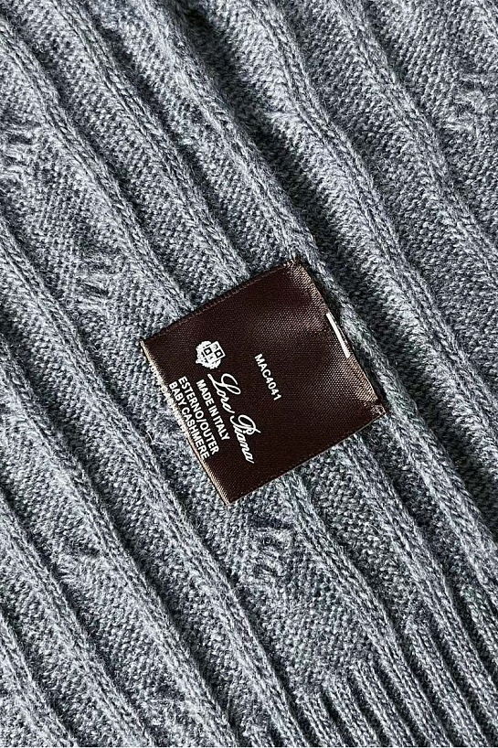 Кашемировый свитер Loro Piana Premium zip-up - Dark Grey