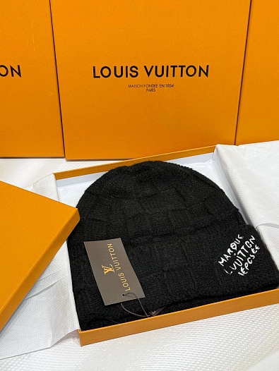 Шапка Louis Vuitton logo-embroidered - Black   