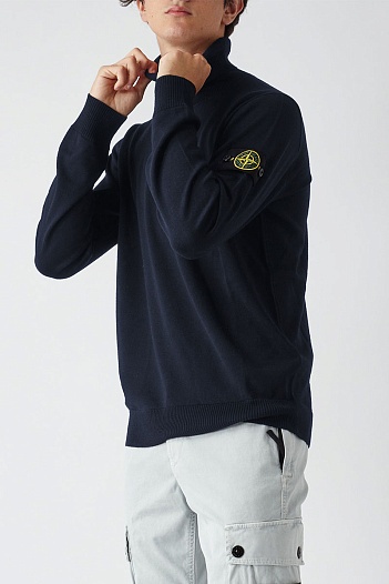 Водолазка тёмно-синего цвета Stone Island compass-patch   
