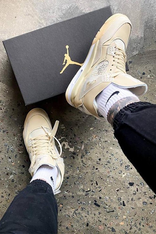 Кроссовки Air Jordan 4 x Off-White "Sail"