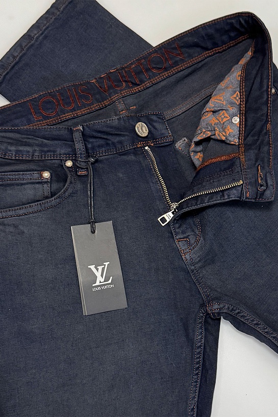 Мужские тёмно-синие джинсы Louis Vuitton