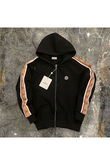 Мужская брендовая кофта Moncler чёрного цвета   
