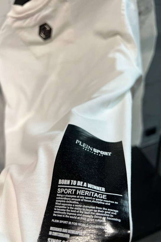 Белая футболка Philipp Plein Sport tiger-logo