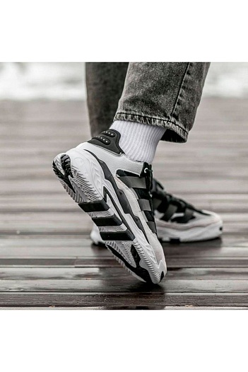 Кроссовки Adidas Niteball - Black / White / Grey   
