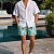 Мужские бирюзовые шорты Etro floral-pattern