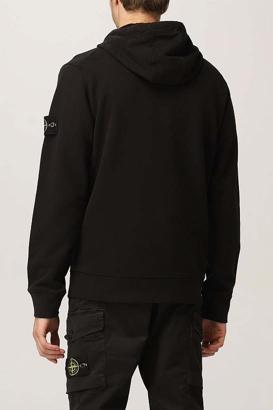 Мужская кофта чёрного цвета Stone Island compass-patch