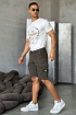Зелёные шорты Stone Island cargo compass-patch